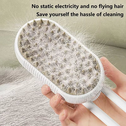 3-In-1 Dog Hair Brush Cat Hair Brush Electric Pet Cleaning Brush Steam Spray Brush Massage Hair Removal Comb anti Flying Brush