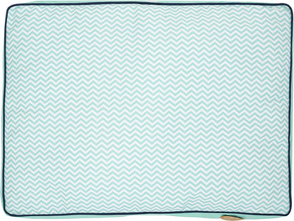 Now House for Pets by  Teal Chevron Cushion Dog Bed, Large | Large Dog Bed Washable Dog Bed for Large Dogs by Now House by  (FF15504)