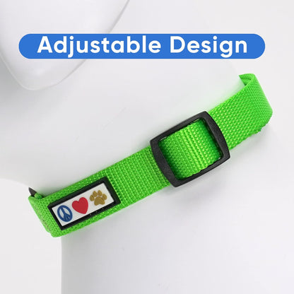 Pet Soft Adjustable Solid Color Nylon Puppy/Dog Collar Matching Leash and Harness Sold Separately